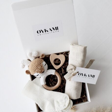 Boîte cadeau bébé blanche 