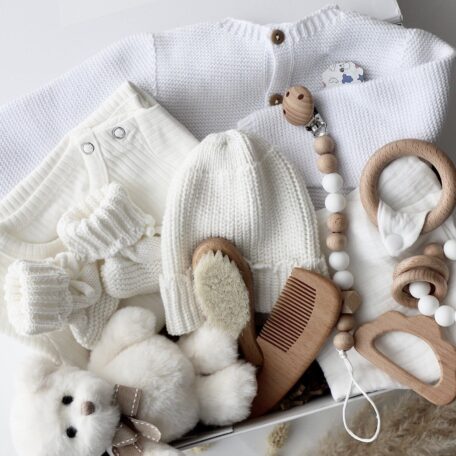 Boîte cadeau bébé blanche 