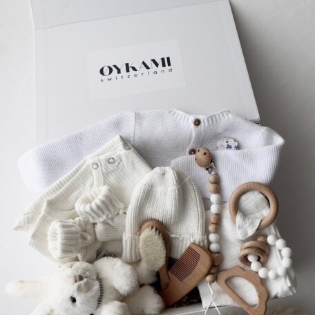 Boîte cadeau bébé blanche 