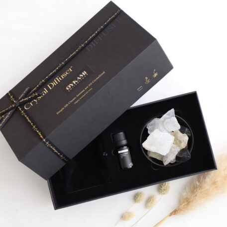 Set cadeau - Diffuseur en cristal avec huile et pierres