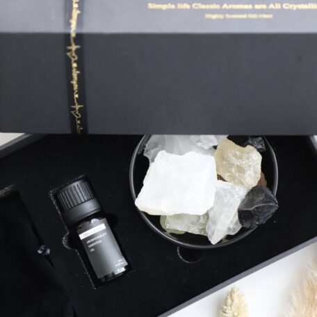 Set cadeau - Diffuseur en cristal avec huile et pierres