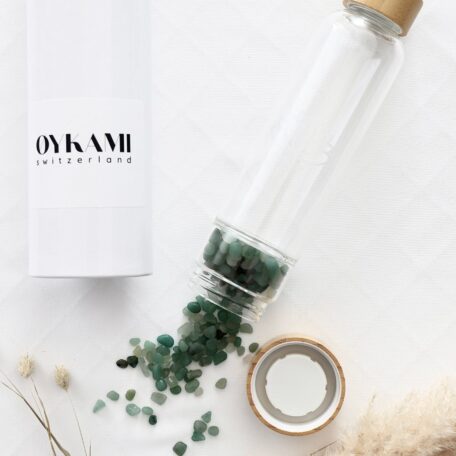 Set cadeau bouteille d'eau avec pierres - Aventurine