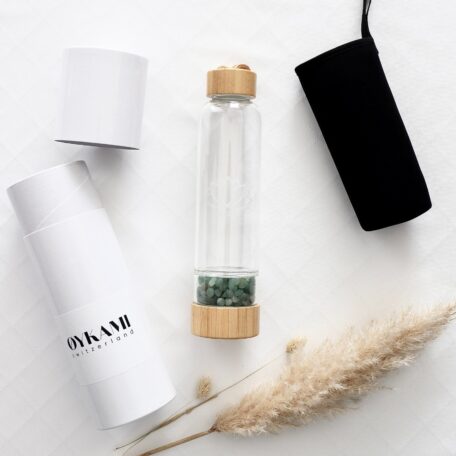 Set cadeau bouteille d'eau avec pierres - Aventurine