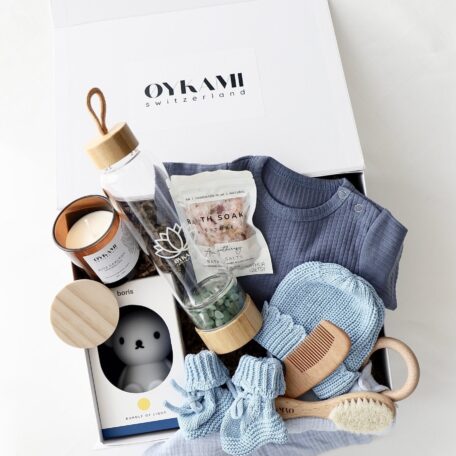 Coffret cadeau Maman & Bébé bleu 