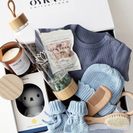 Coffret cadeau Maman & Bébé bleu 