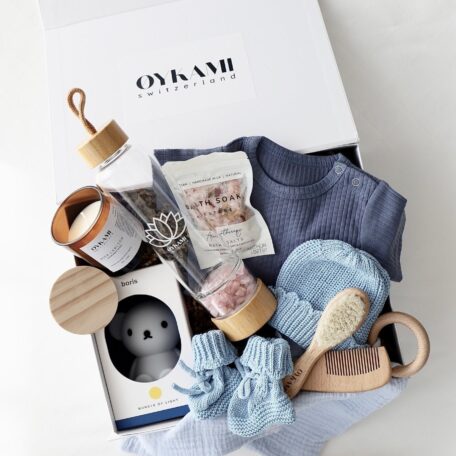 Coffret cadeau Maman & Bébé bleu 