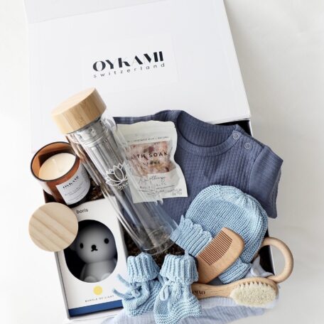 Coffret cadeau Maman & Bébé bleu 