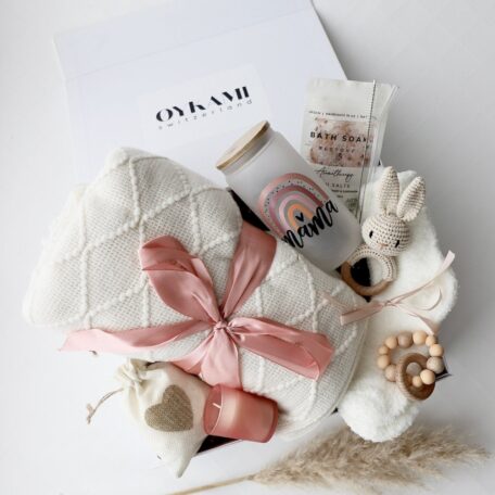 Coffret cadeau Maman & Bébé Couverture blanche 