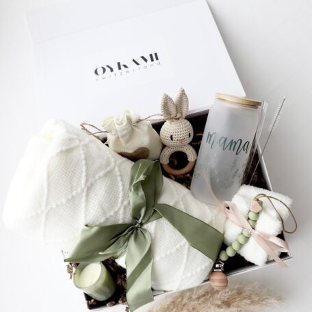 Coffret cadeau Maman & Bébé Couverture blanche 