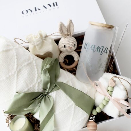 Coffret cadeau Maman & Bébé Couverture blanche 