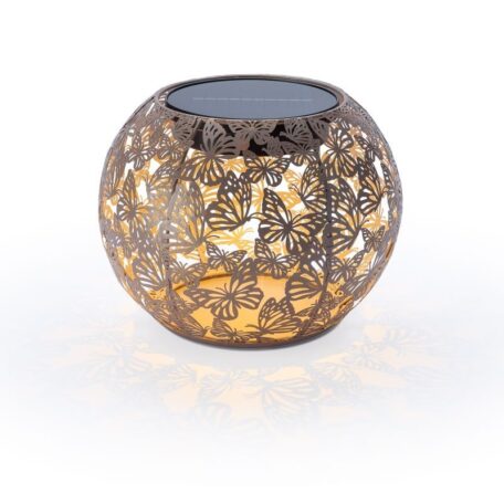 Solar Antic Farfalla Globe 22x18cm brun