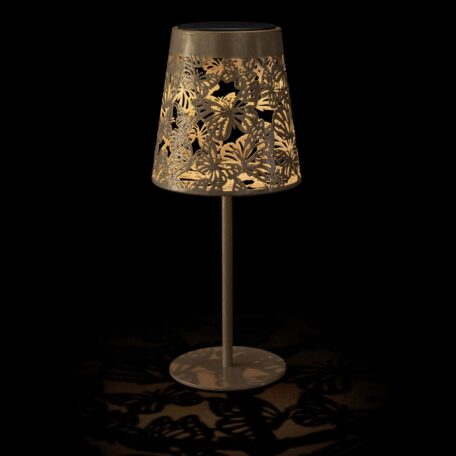 Solar Antic Lamp Farfalla 13x30cm braun