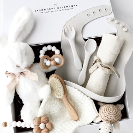 Baby Geschenkbox „Lunelle“ weiss (Hase weiss)
