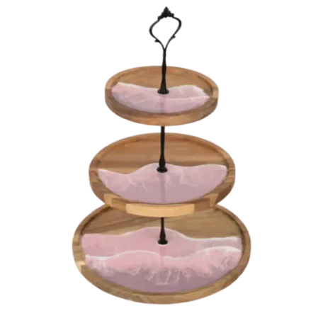 Oceanetagere rose, à trois étages