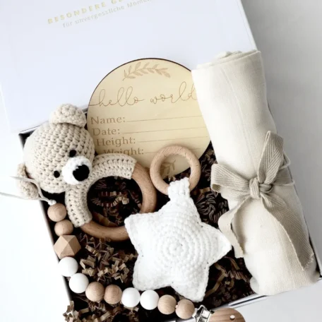 Boîte cadeau pour bébé Beige 