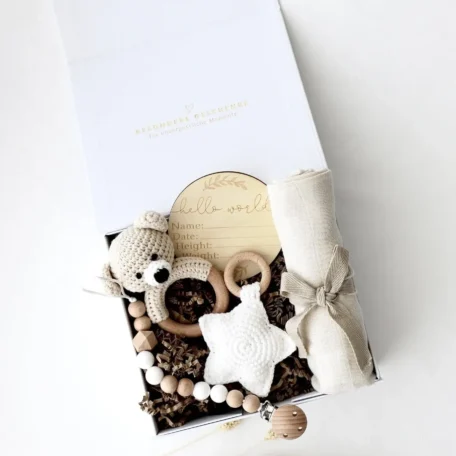Boîte cadeau pour bébé Beige 