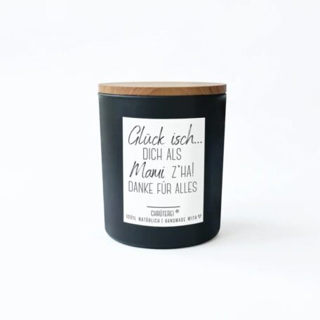 Duftkerze in Geschenkverpackung „Glück isch“