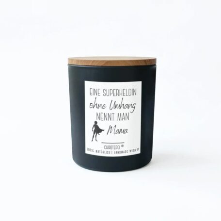 Duftkerze in Geschenkverpackung „Superheldin Mama“