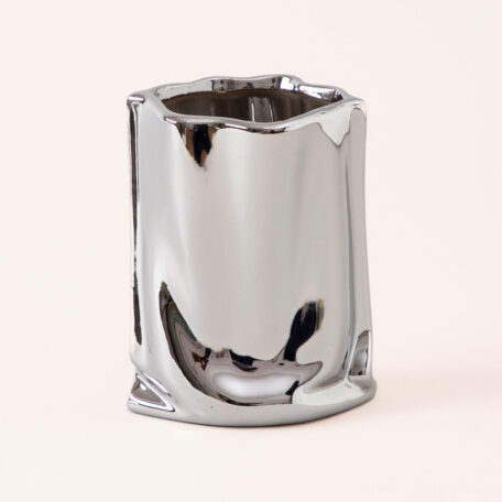 Vase Chrom Silber