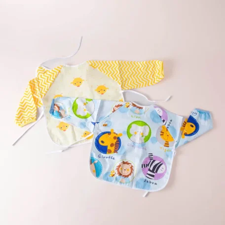 Lätzchen Set mit langen Ärmeln, Tiere