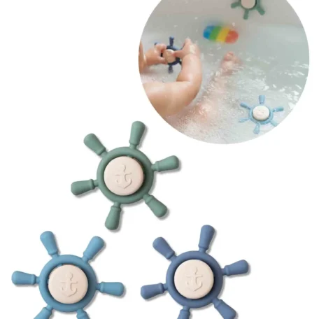 Kinder Badespielzeug Spinning Räder, Blau, 3 Stk.