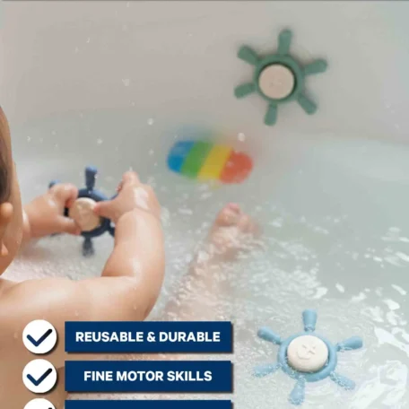 Kinder Badespielzeug Spinning Räder, Blau, 3 Stk.