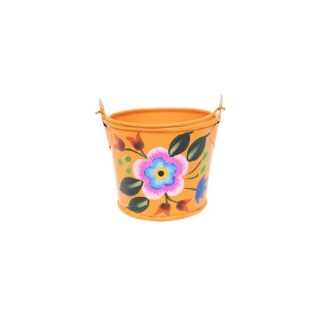 Mini seau Flower Painting Orange