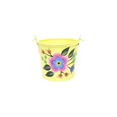 Mini seau Flower Painting jaune