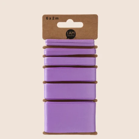 Ruban cadeau violet / ruban décoratif 6 x 2 m