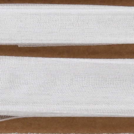Ruban décoratif blanc / ruban cadeau en organza 6 x 2 m