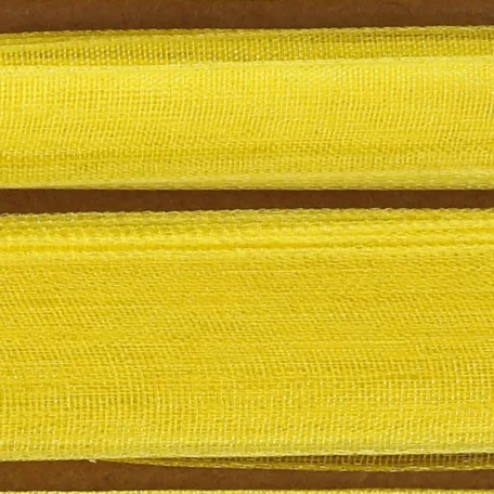 Ruban décoratif jaune / ruban cadeau en organza 6 x 2 m