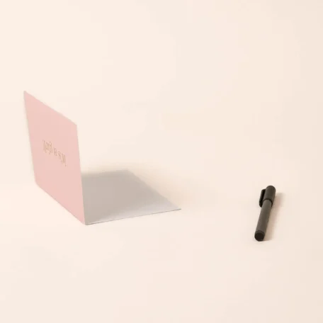 Carte rose à volet “it's a girl” !”