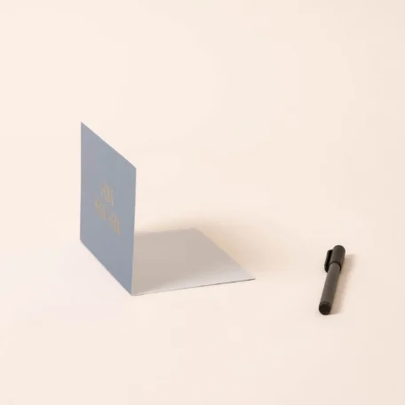 Blaue Klappkarte “YES YES YES!”