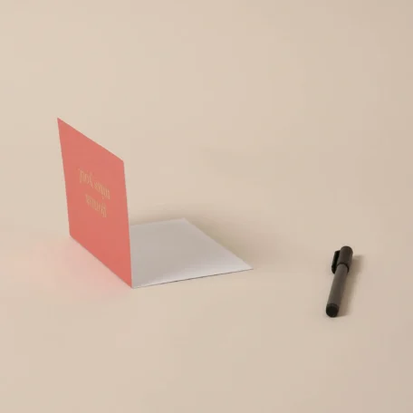 Carte à volet corail “gonna miss you !”