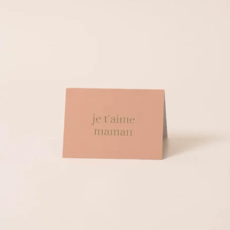 Carte à volet abricot “je t'aime maman”