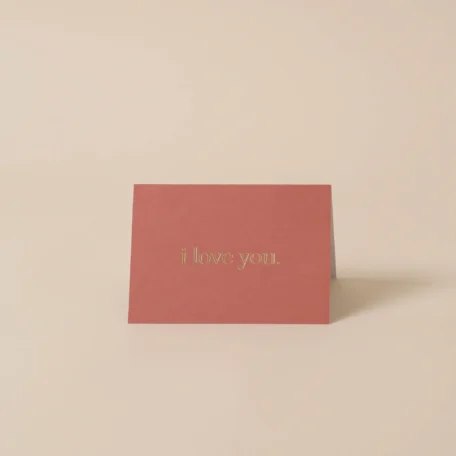 Carte à volet rouille “i love you”.”