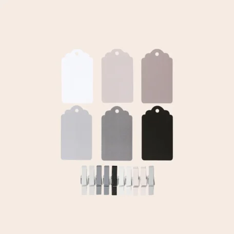 Tags cadeaux, noir/blanc, 40 pcs.