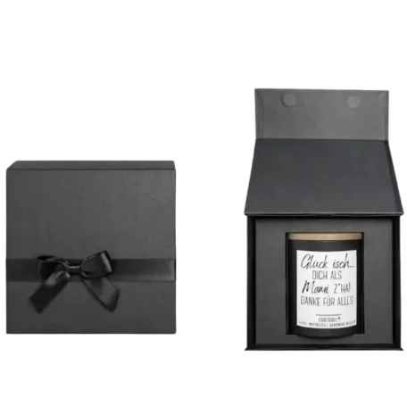 Duftkerze in Geschenkverpackung „Glück isch“