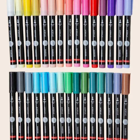 Marqueur brosse acrylique permanent résistant à l'eau, 30 pcs.