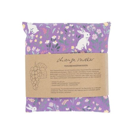 Coussin aux pépins de raisin Petit lapin