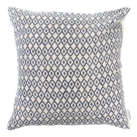 Kissen Oriental Block Print Dunkelblau