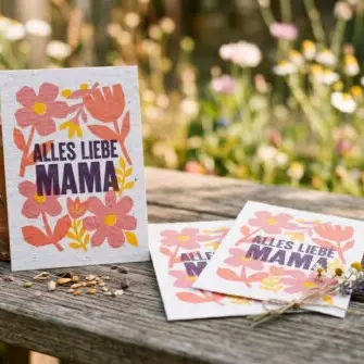 Postkarte aus Samenpapier -