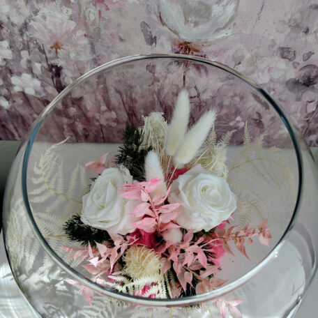 Infinity-Rose Glasschale