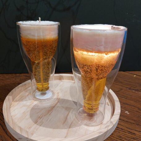 brenende bier kerze