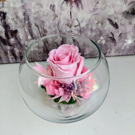 Infinity-Rose Glasschale