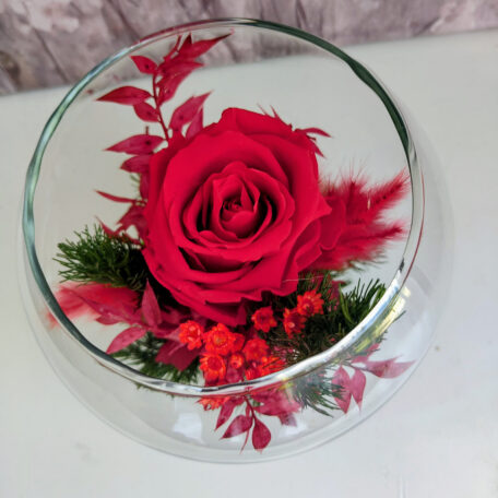 Infinity-Rose Glasschale