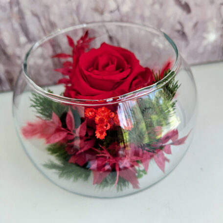 Infinity-Rose Glasschale