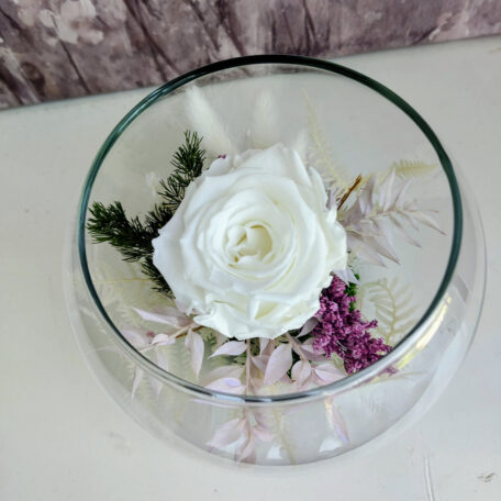 Infinity-Rose Glasschale