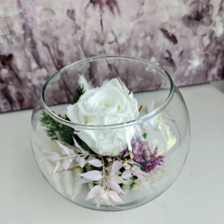 Infinity-Rose Glasschale