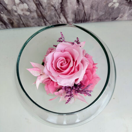 Infinity-Rose Glasschale